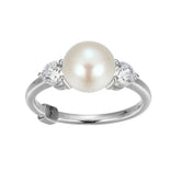 Sterling Silver Pearl Ring- Size 7